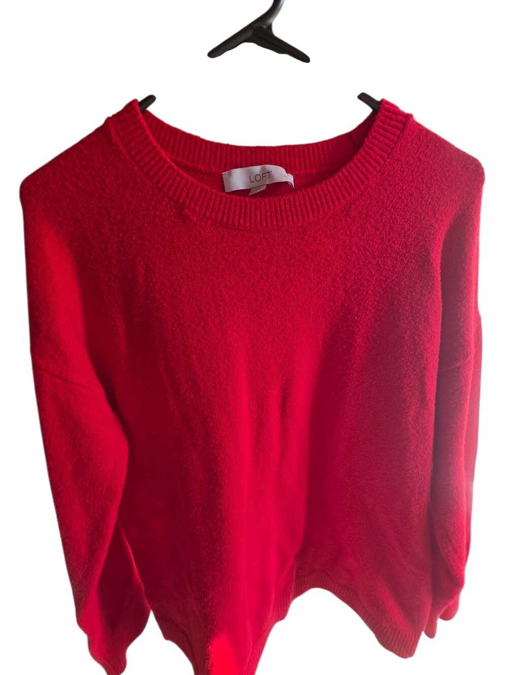 LOFT Bright Red Crewneck Sweater